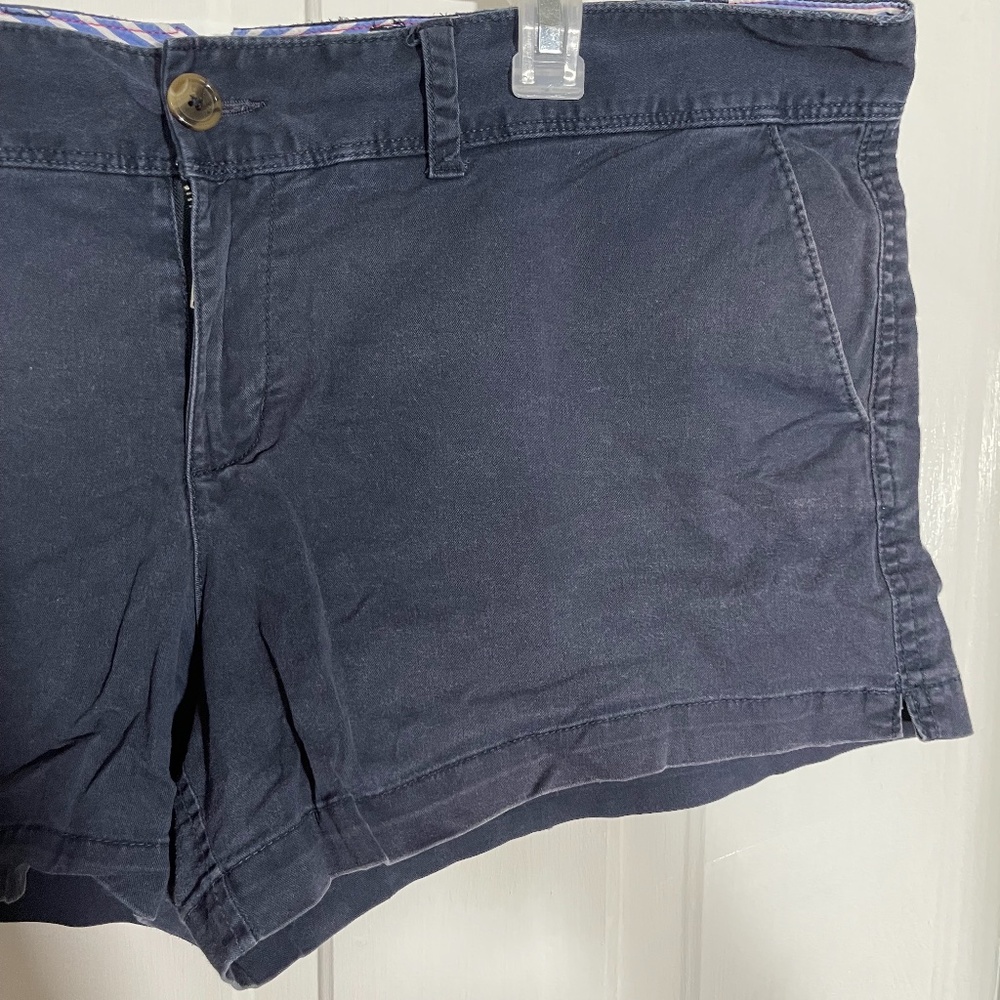 AEO Navy Chino Cotton Shorts